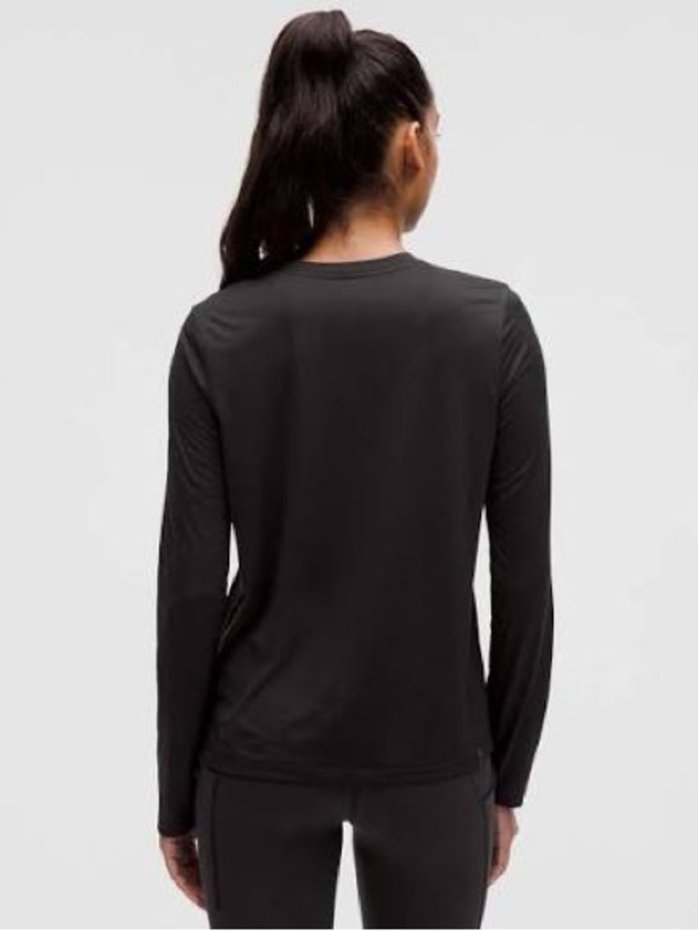 lululemon athletica Black Long Sleeve Crew Neck Top